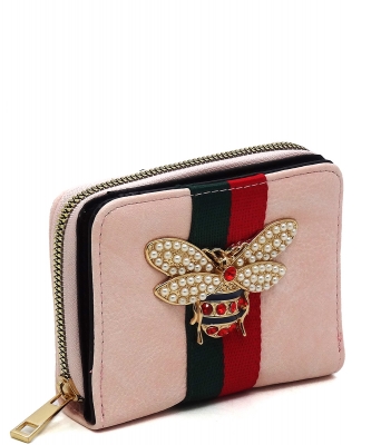 Queen Bee Stripe Wallet AD043B PINK